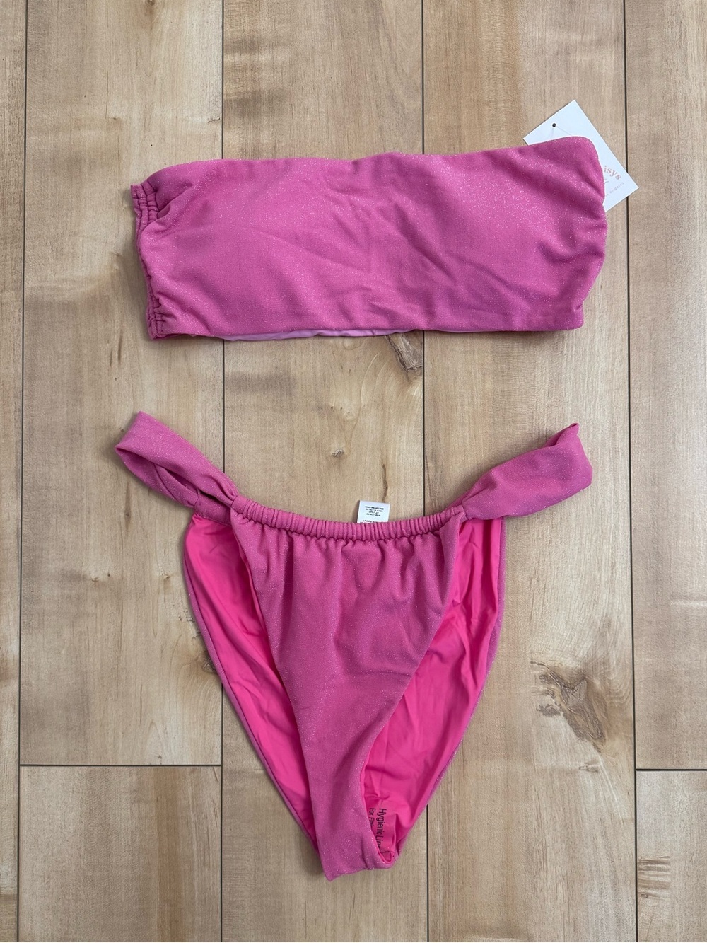Dippin Daisy’s Pink Sparkle Bikini L/XL